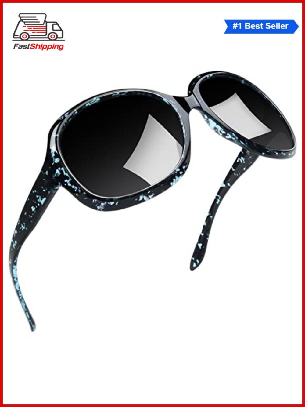 ✨ Oversized Polarized Sunglasses Butterfly Design UV400 Full Frame Women's